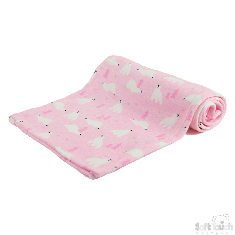 Pink Wrap W/Polar Bear Print No.FBP195-P