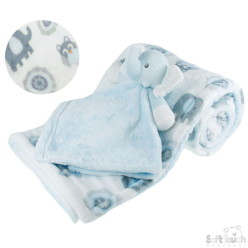 Blue Wrap W/Elephant Comforter No. FBP198-B