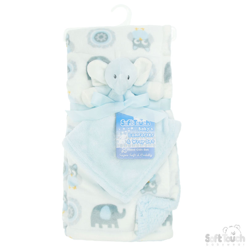 Blue Wrap W/Elephant Comforter No. FBP198-B