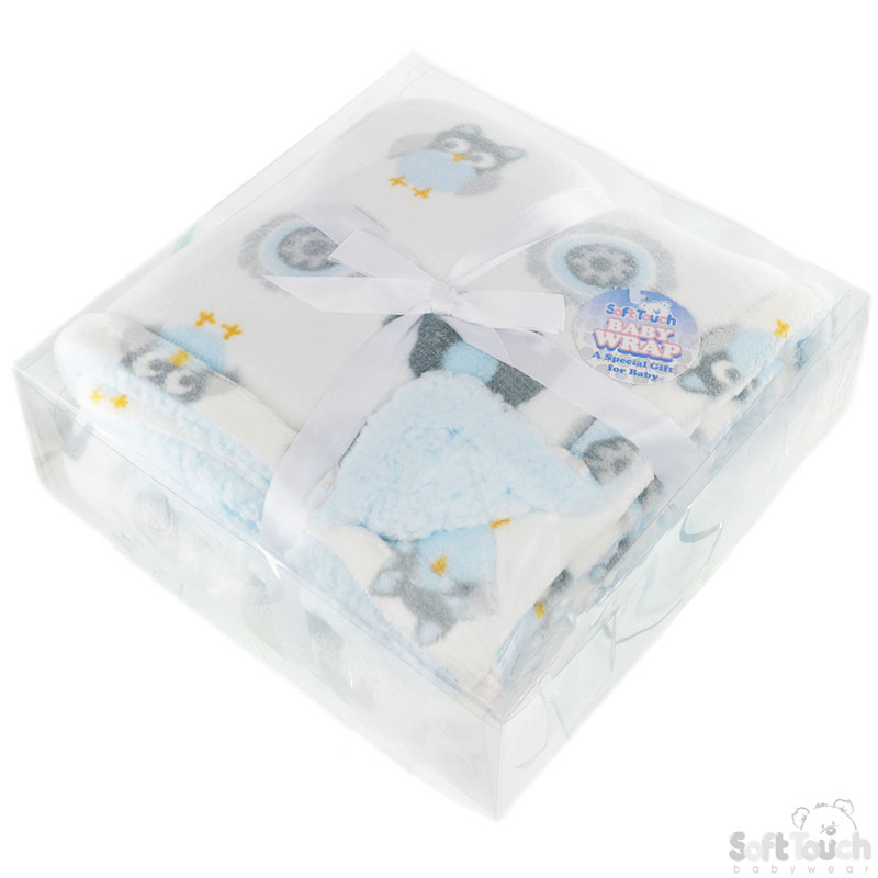 Blue Elephant Print Wrap in Box No. FBP200-B