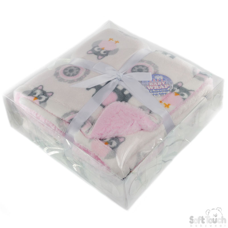 Pink Elephant Print Wrap in Box No. FBP200-P