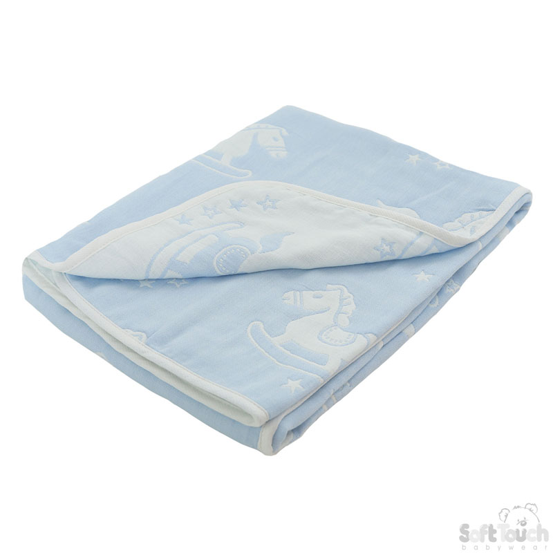 Rev White/Blue Rocking Horse Wrap No.FBP214-B