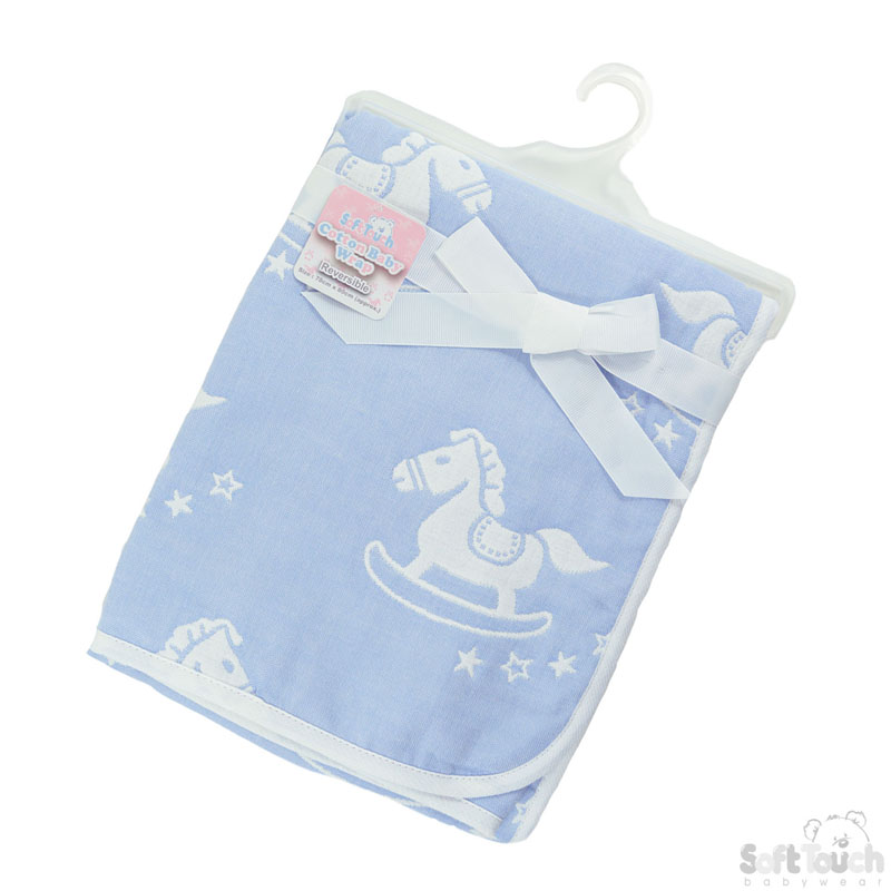 Rev White/Blue Rocking Horse Wrap No.FBP214-B