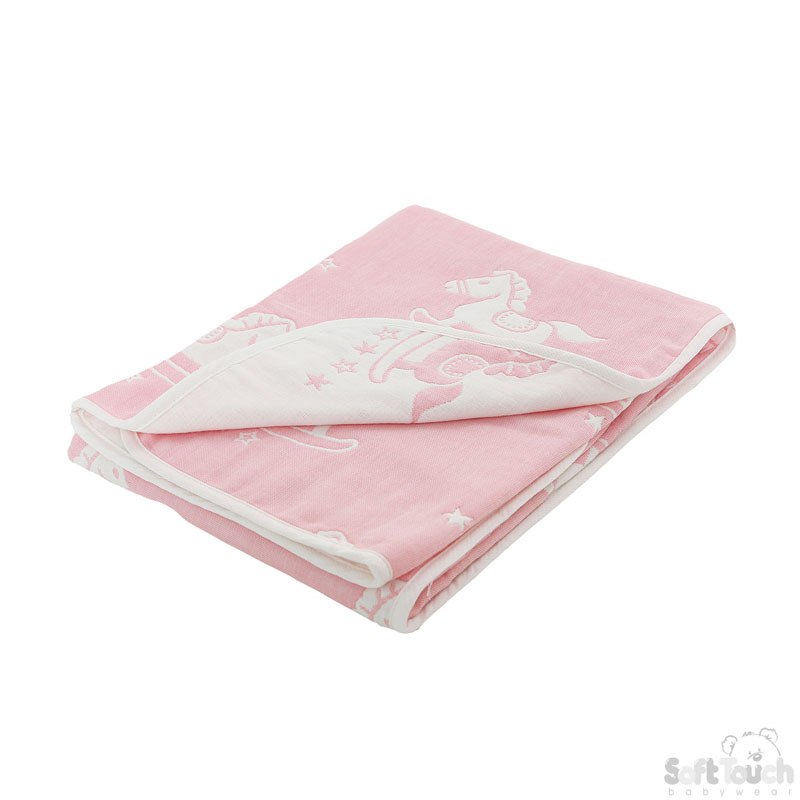 Rev White/Pink Rocking Horse Wrap No.FBP214-P