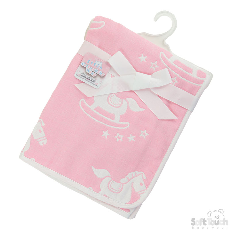 Rev White/Pink Rocking Horse Wrap No.FBP214-P