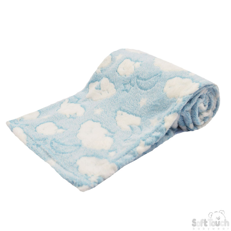 Cloud' Embossed Blue Wrap: FBP216-B