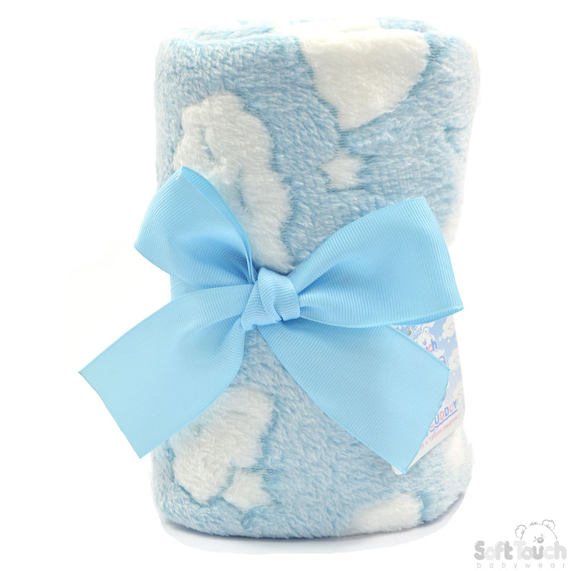 Cloud' Embossed Blue Wrap: FBP216-B