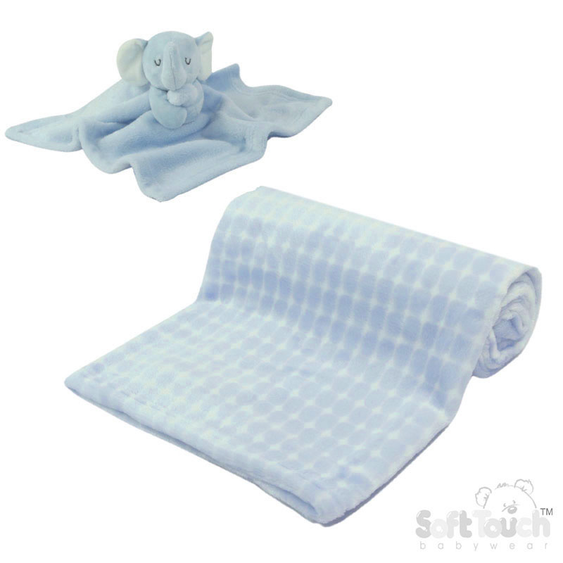 Blue Elephant Comforter & Wrap Set No. FBP220-B