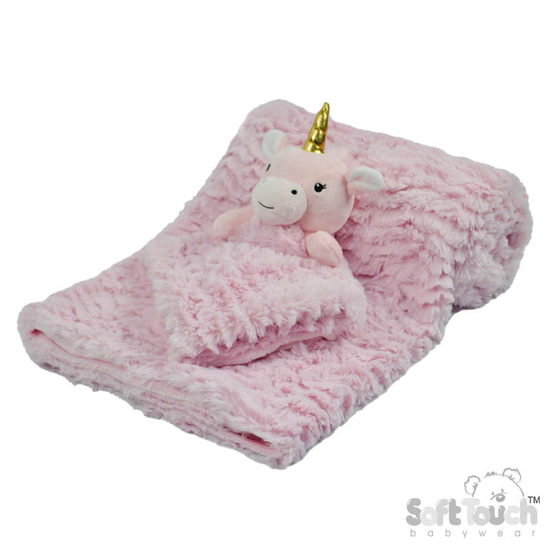 Lavender Pink Unicorn Comforter &  Wrap Set No. FBP224-P