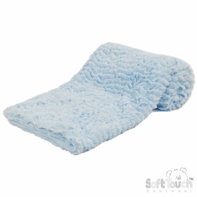 Blue 'Fluffy' Fleece Wrap No. FBP226-B