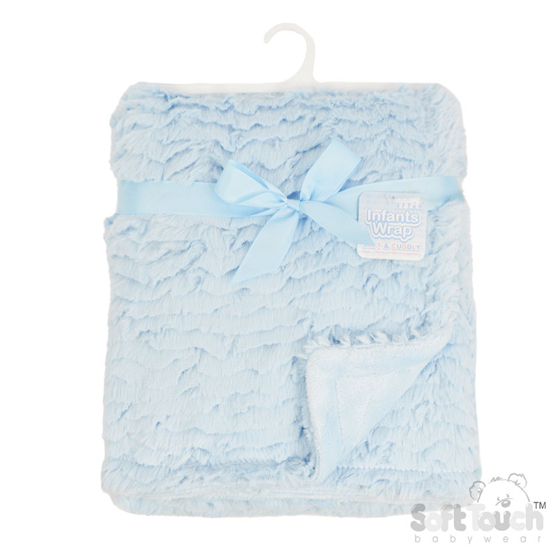 Blue 'Fluffy' Fleece Wrap No. FBP226-B