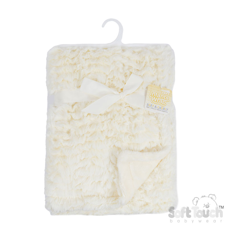 Cream 'Fluffy' Fleece Wrap No. FBP226-C