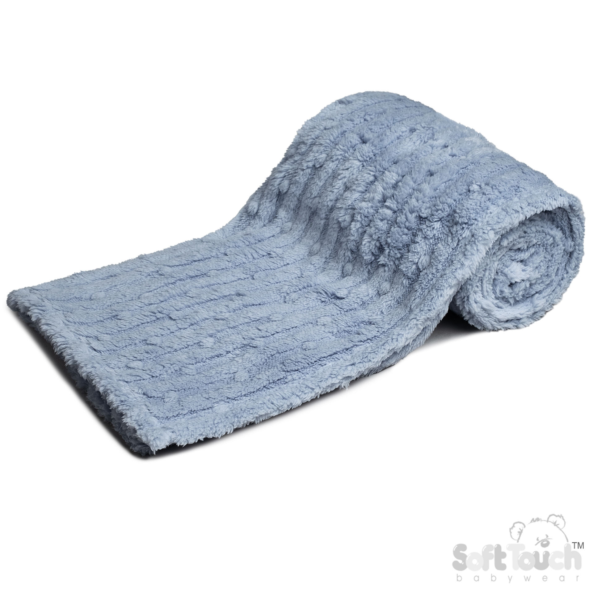 Dusty Blue Bubble Sherpa Wrap : FBP244-DB