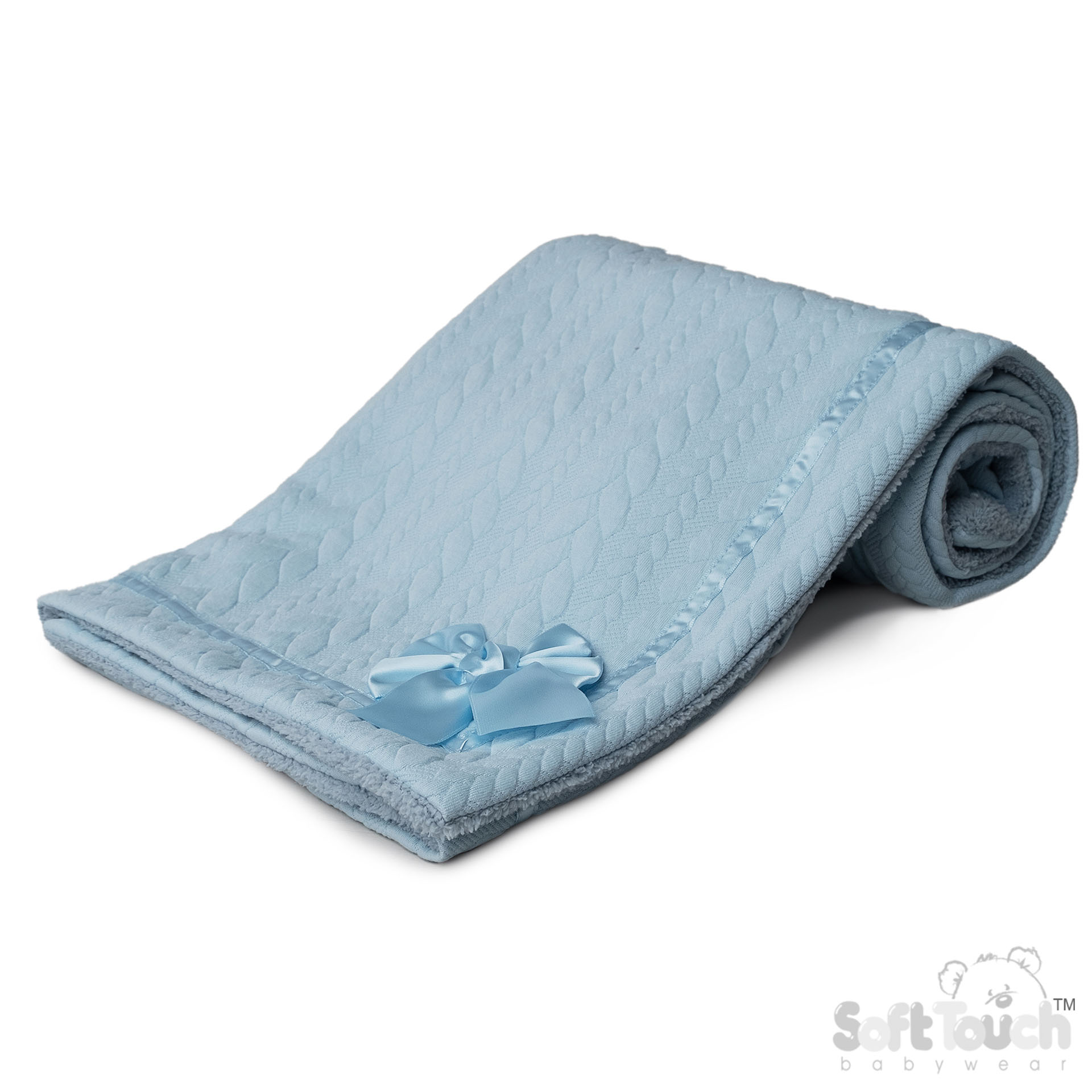 Blue Cable Wrap w/Sherpa Back : FBP246-B