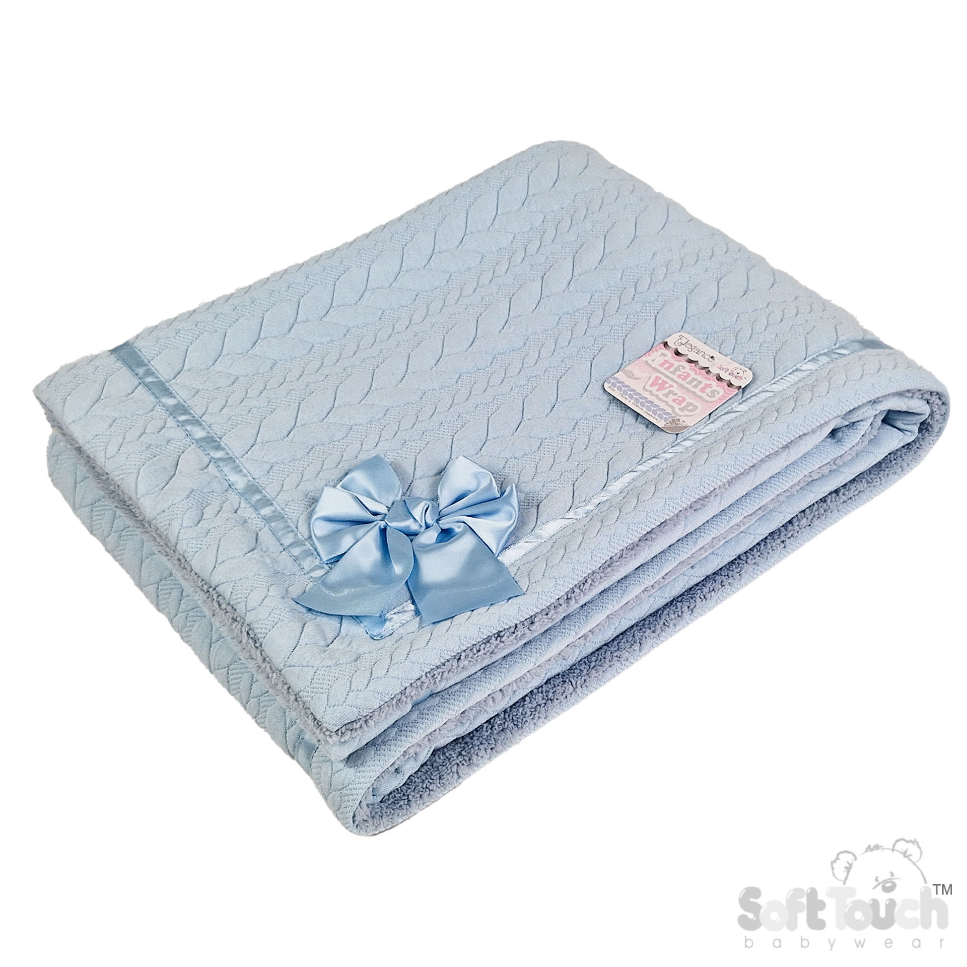 Blue Cable Wrap w/Sherpa Back : FBP246-B