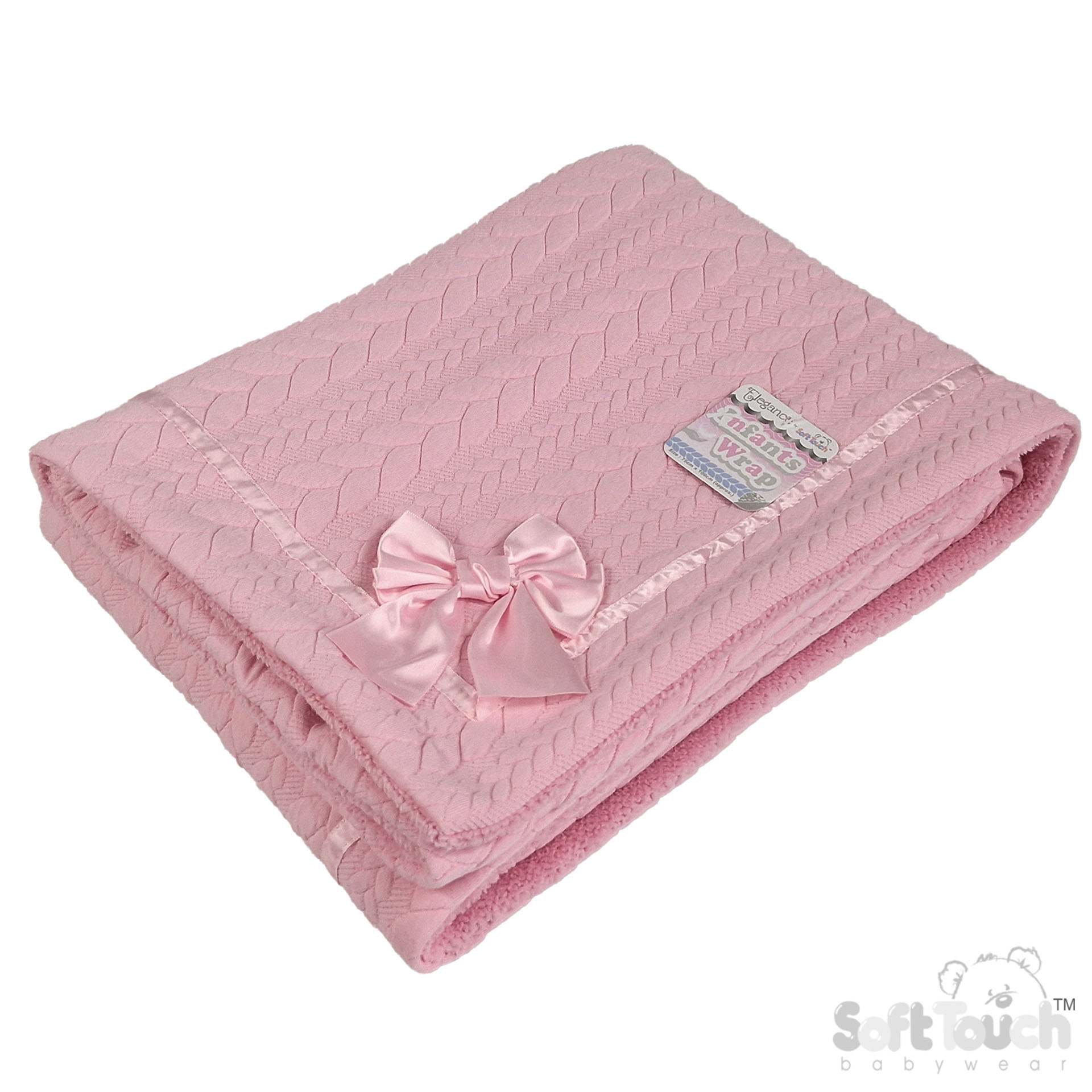 Pink Cable Wrap w/Sherpa Back : FBP246-P