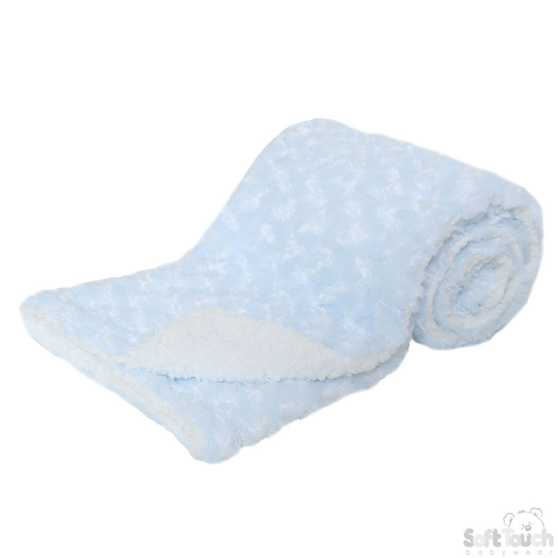 Blue Deluxe Rose Mink Wrap No.FBP30-B