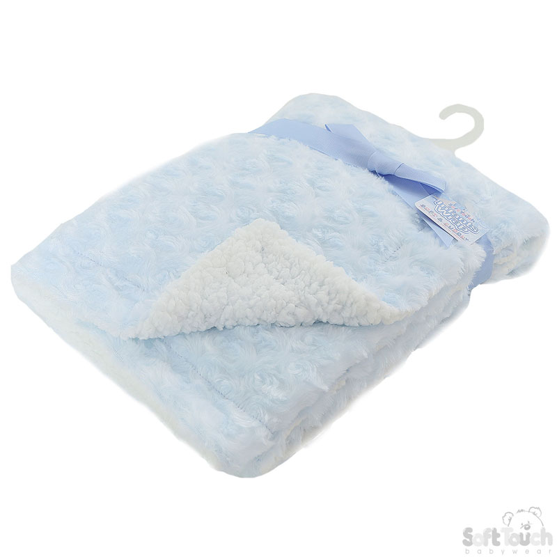 Blue Deluxe Rose Mink Wrap No.FBP30-B
