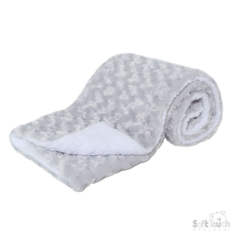 Grey Deluxe Rose Mink Wrap No.FBP30-G