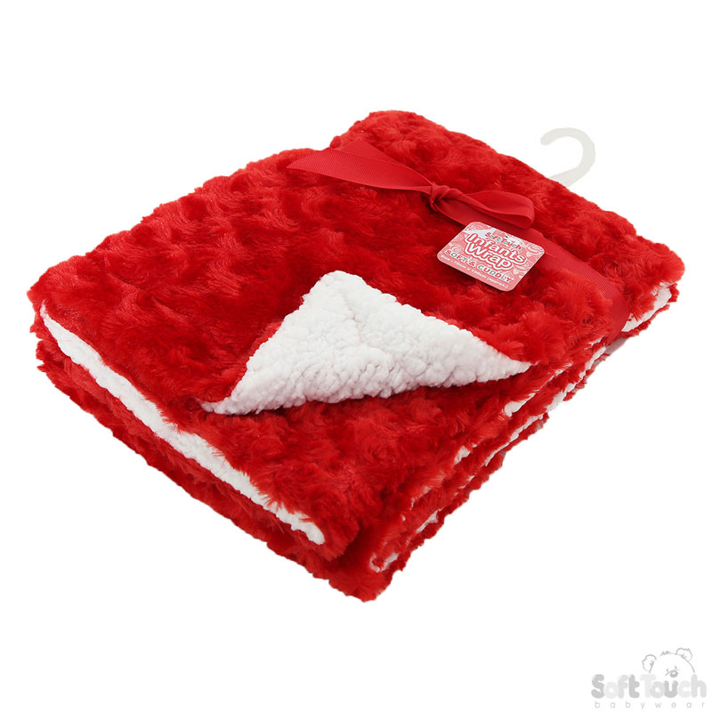 Red Deluxe Rose Mink Wrap No.FBP30-R