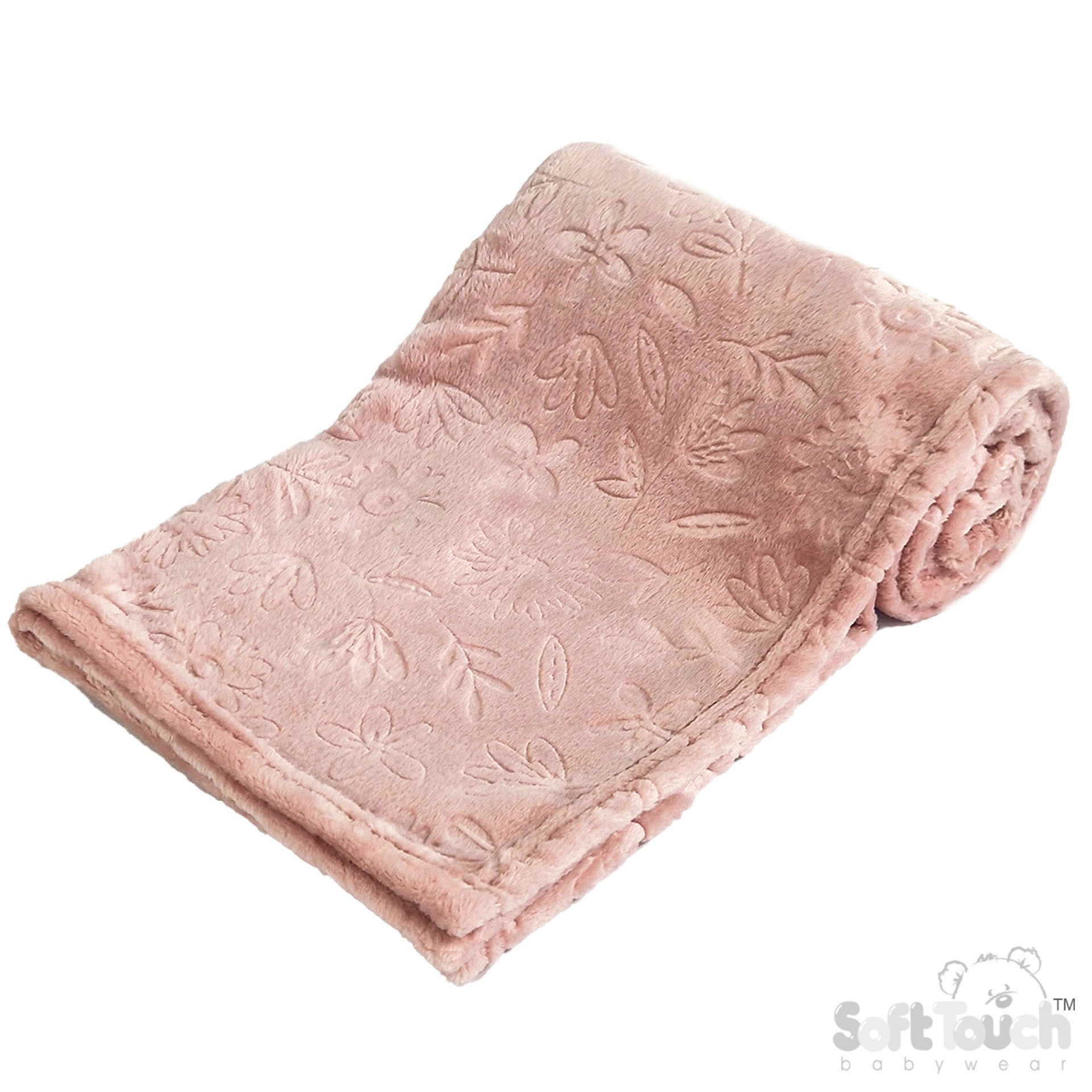 Dusty Pink Flowers Embossed Wrap - FBP300-BP-DP