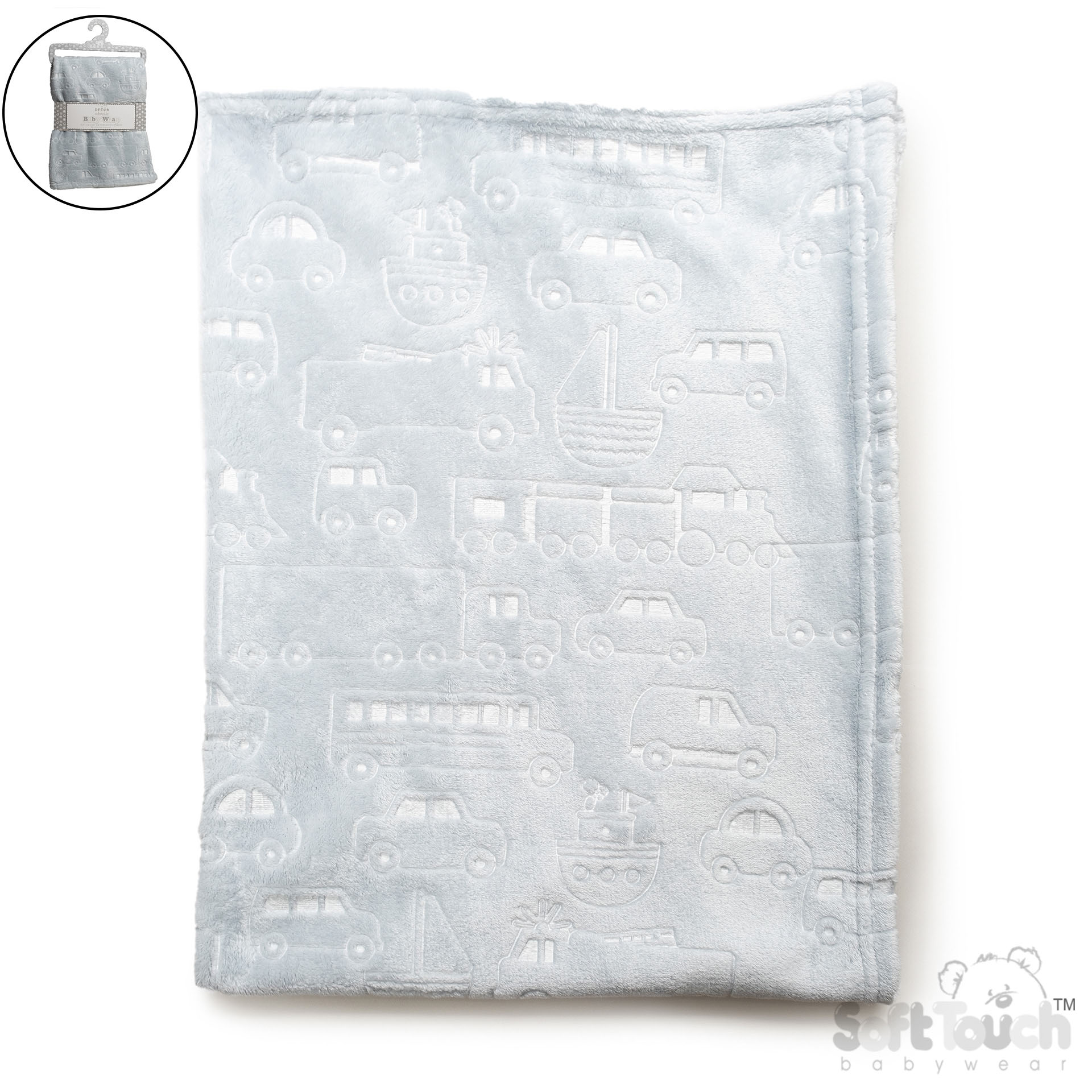 Blue Cars Embossed Wrap - FBP301-B