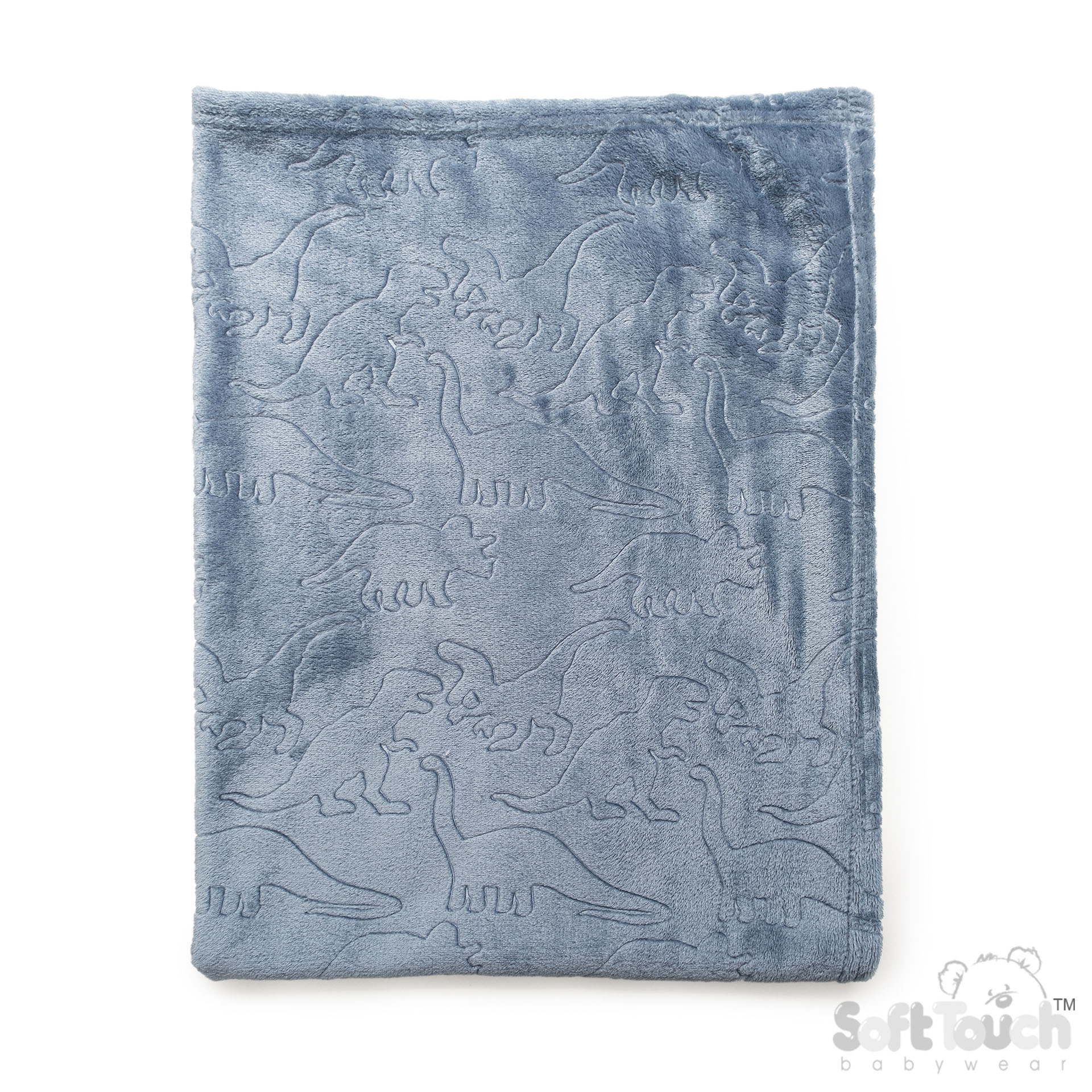 Dusty Blue Dinosaurs Embossed Wrap - FBP301-DB