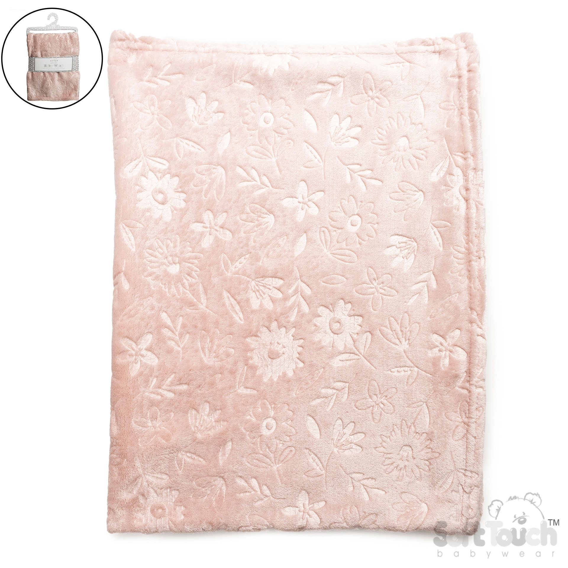Dusty Pink Flowers Embossed Wrap - FBP301-DP
