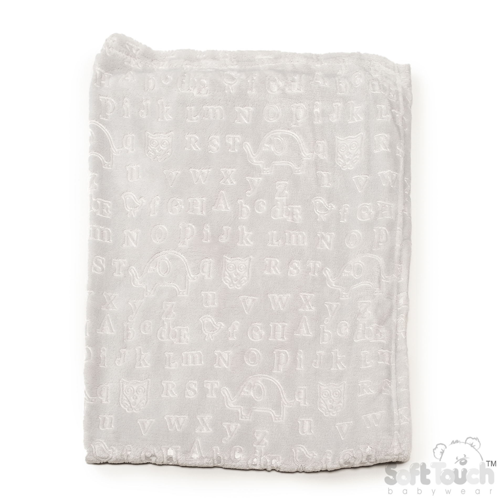 Grey Alphabet Embossed Wrap - FBP301-G