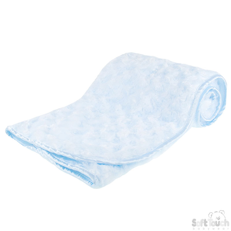 Blue Rose Wrap W/Satin Trim No. FBP66-BP-B