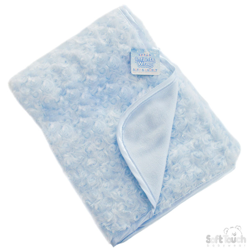 Blue Rose Wrap W/Satin Trim No. FBP66-BP-B