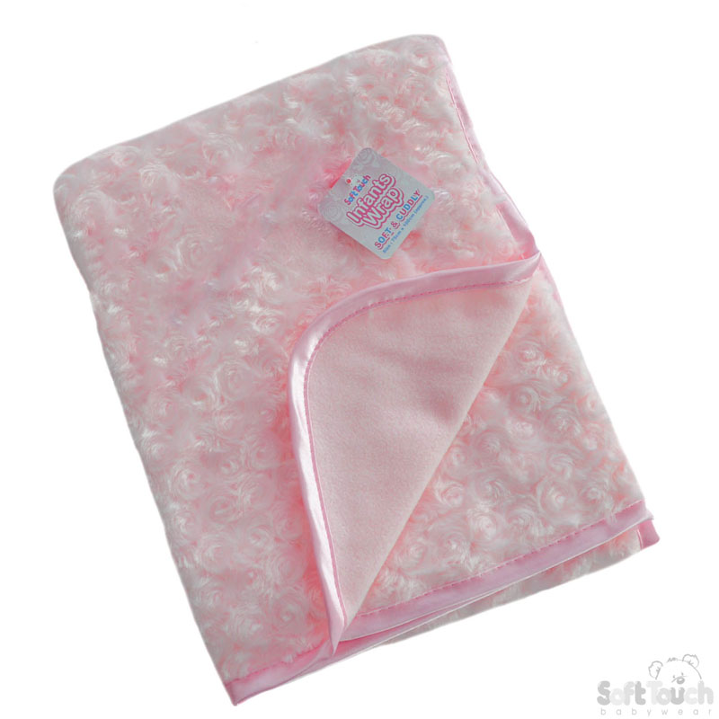 Pink Rose Wrap W/Satin Trim No. FBP66-BP-P