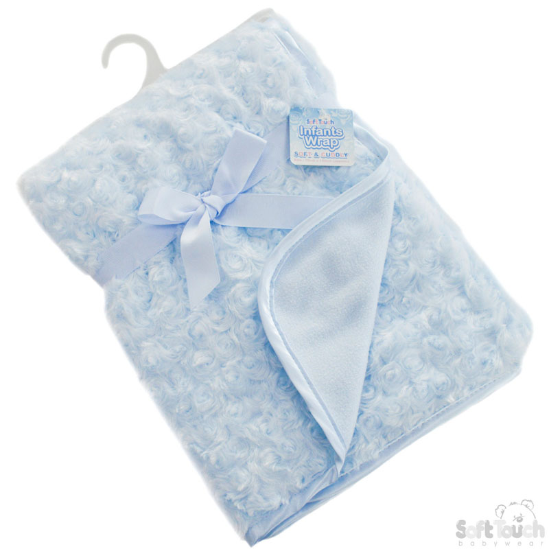 Blue Rose Minky Baby Wrap FBP66-B