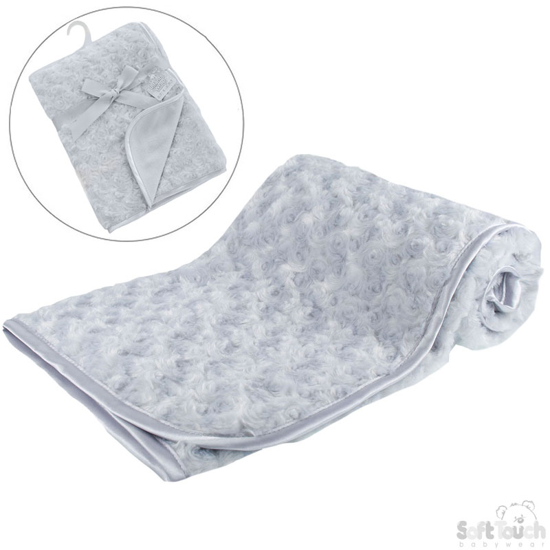 Grey Rose Minky Baby Wrap No, FBP66-G