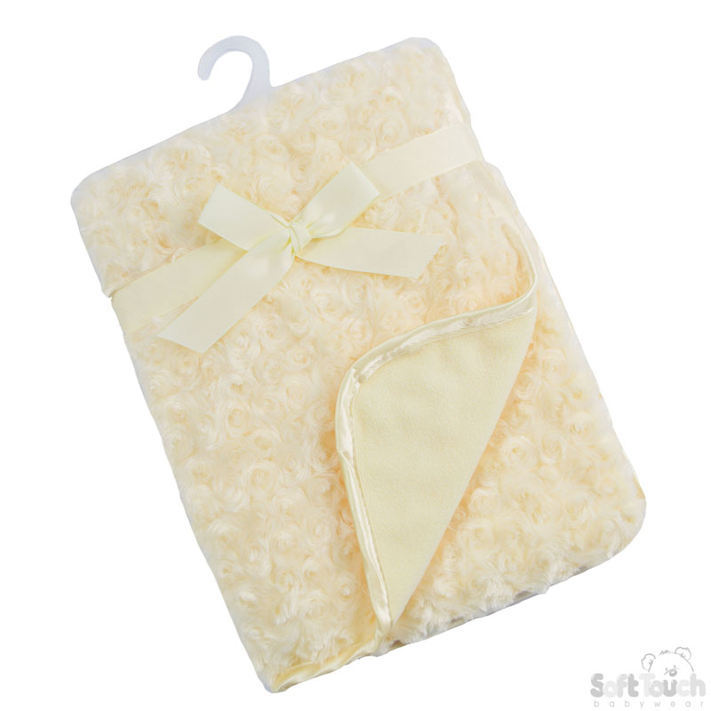 Lemon 'Rosebud' Fleece Wrap : FBP66-LEM