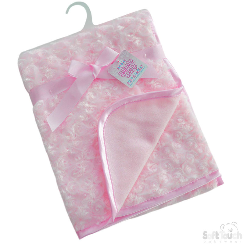 Pink Rose Minky Baby Wrap FBP66-P