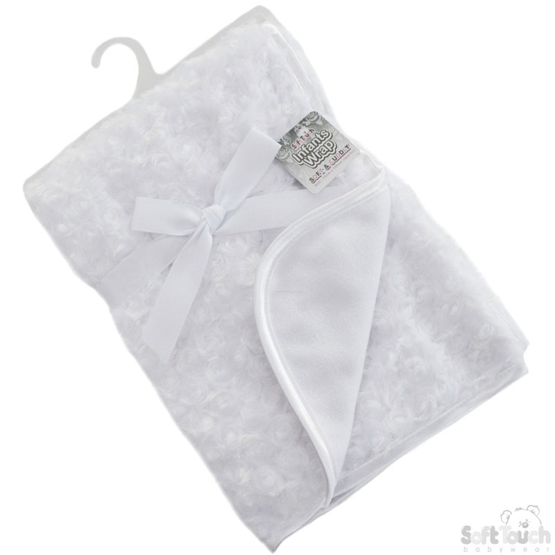 White Rose Minky Baby Wrap No.FBP66-W