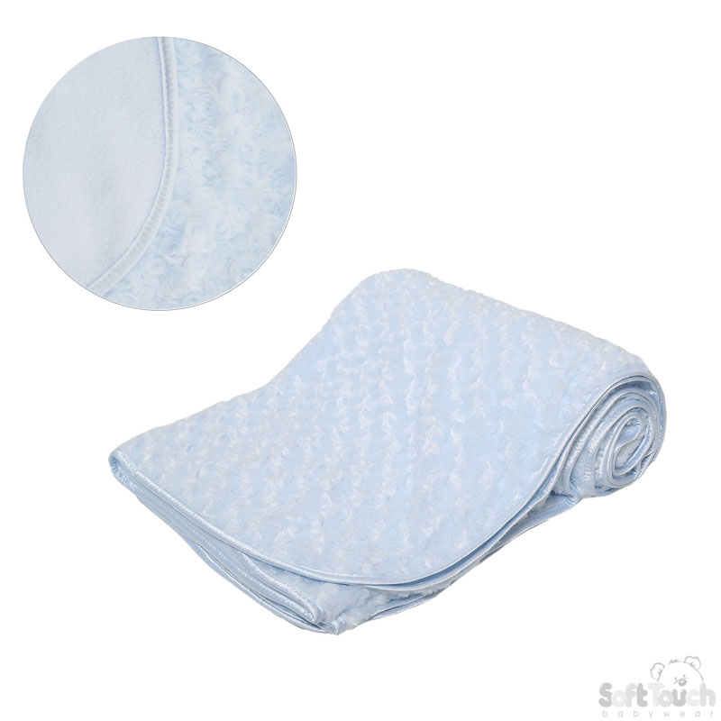 Large Blue Rose Mink Wrap No. FBP67-B