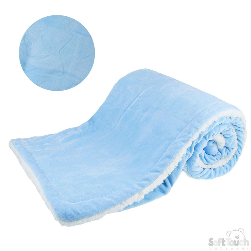 Blue Flannel Embossed Wrap No. FBP68-B