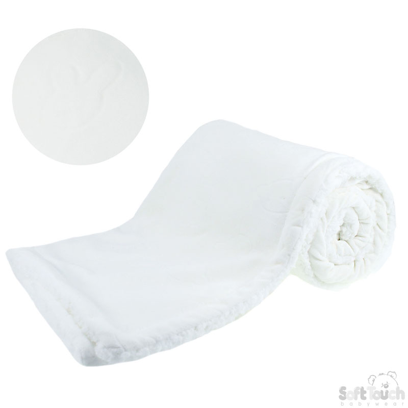 White Flannel Embossed Wrap No. FBP68-W