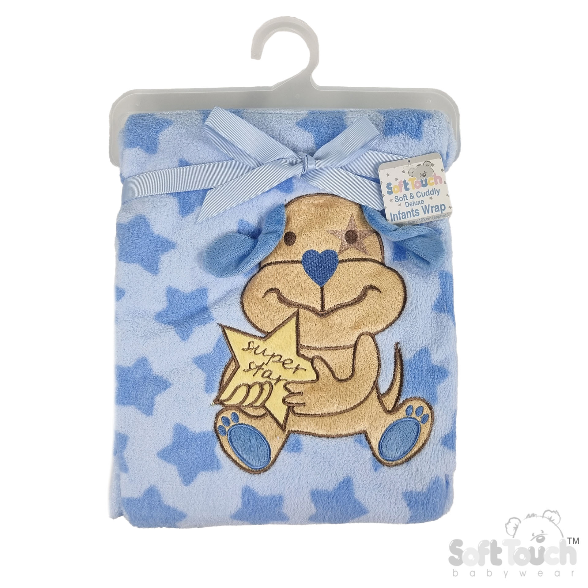 Printed Baby Wrap W/Dog & Rabbit No. FBP74