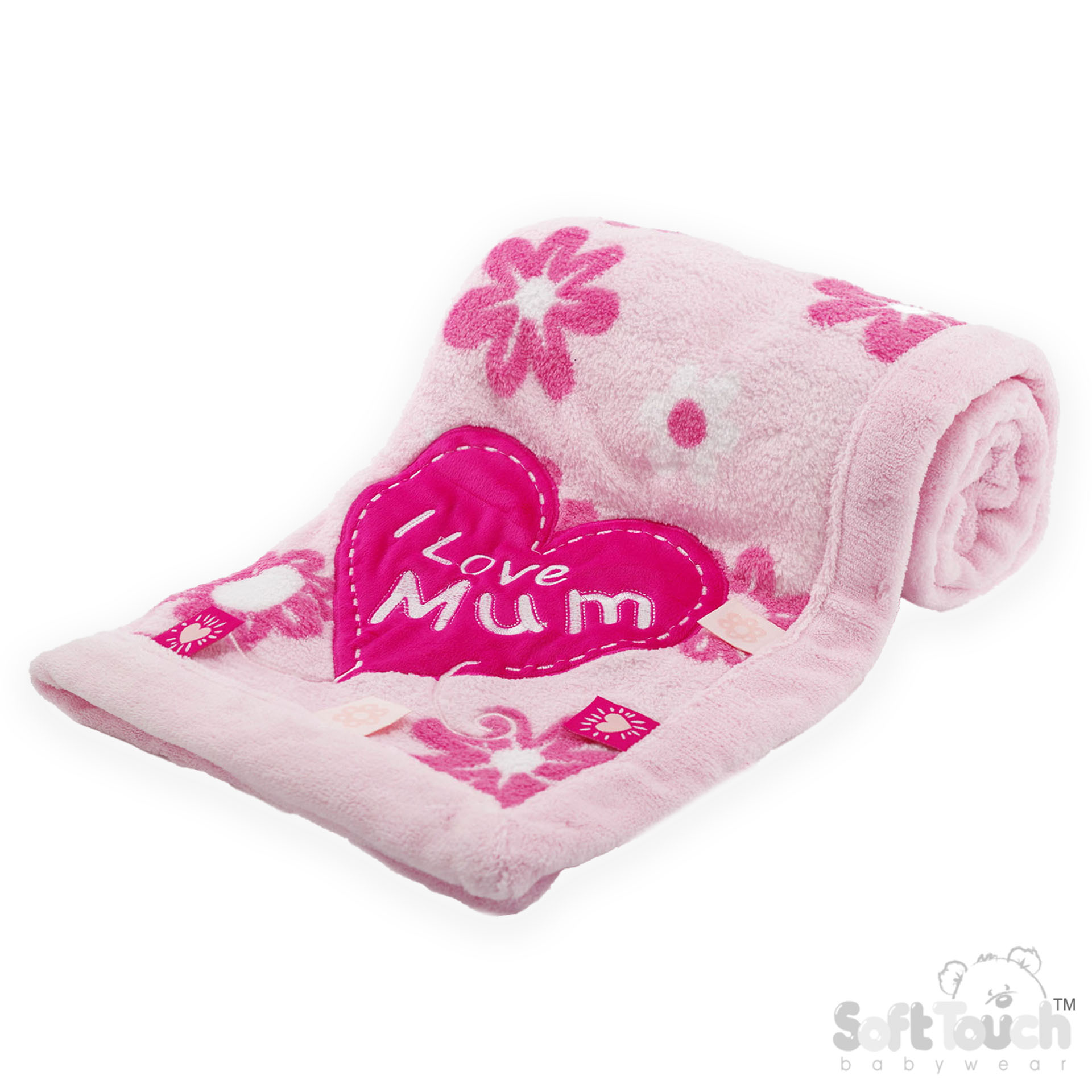 Coral Wrap W/ I Love..Applique FBP76