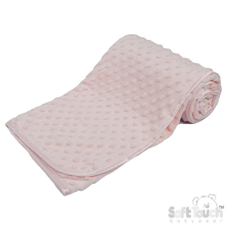 Baby Pink Bubble Wrap W/Satin Trim No. FBP80-BP-BP