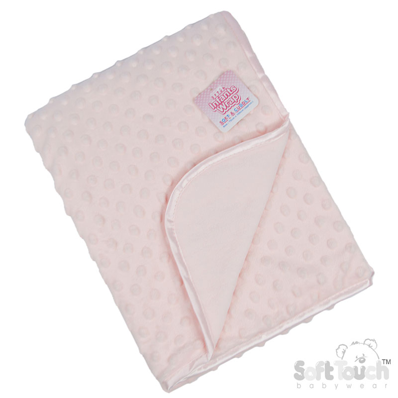 Baby Pink Bubble Wrap W/Satin Trim No. FBP80-BP-BP