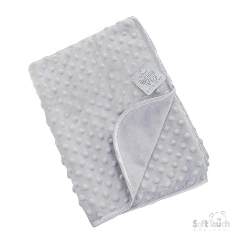 Grey Bubble Wrap W/Satin Trim No. FBP80-BP-G