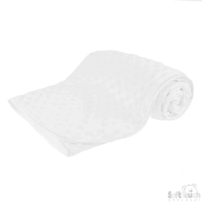 White Bubble Wrap W/Satin Trim No. FBP80-BP-W