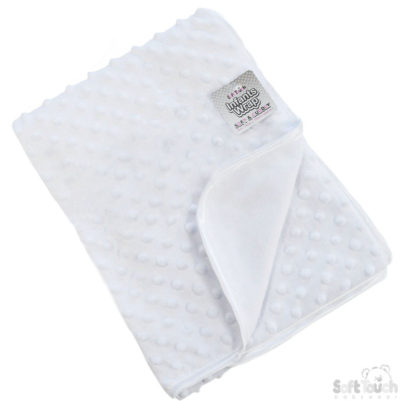 White Bubble Wrap W/Satin Trim No. FBP80-BP-W
