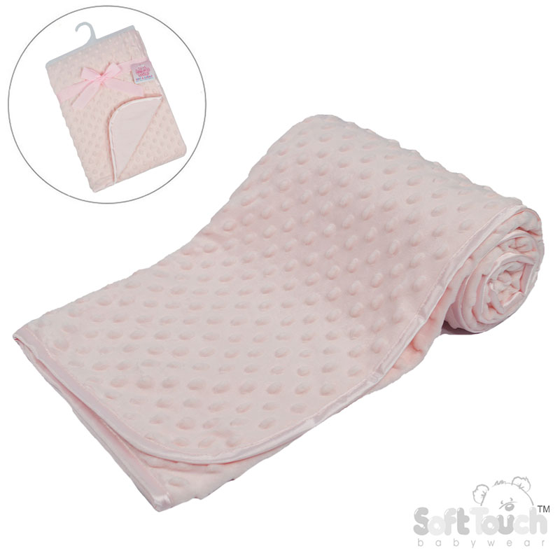 Baby Pink Bubble Wrap W/Satin Trim No. FBP80-BP