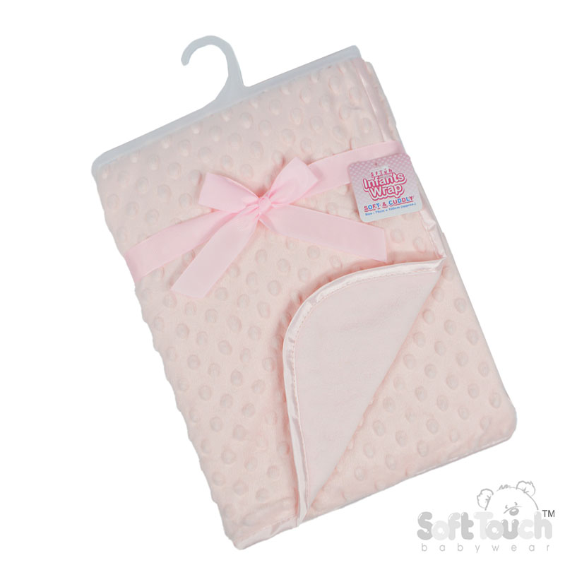 Baby Pink Bubble Wrap W/Satin Trim No. FBP80-BP