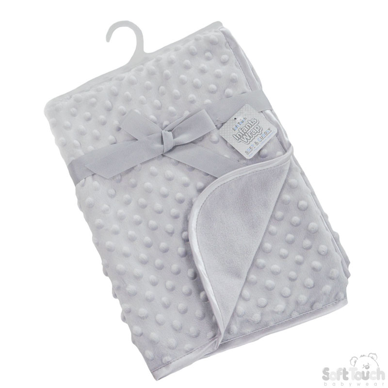 Grey Bubble Wrap W/Satin Trim No. FBP80-G